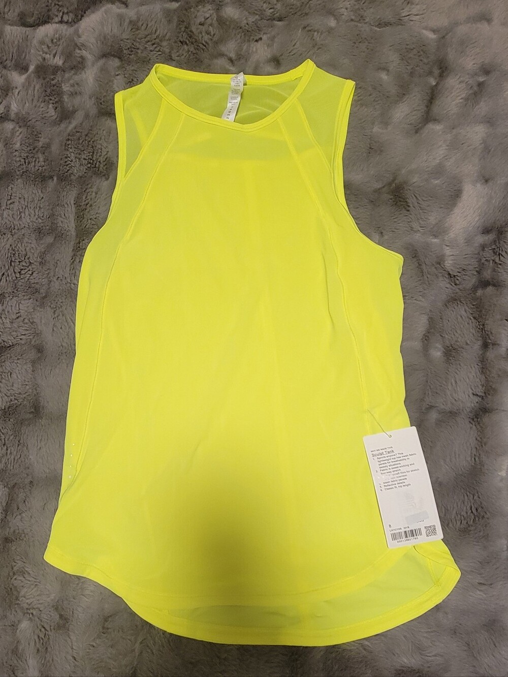 Lululemon Women's Neon Yellow Sleeveless Sculpt Tank